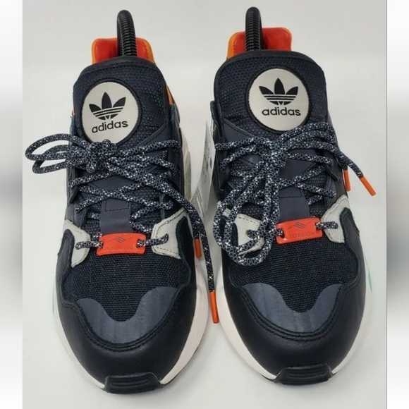 Adidas ZX Torison Men's Size 5 EE5553 Core Black Orange Bold Green Sneakers New - Picture 8 of 12